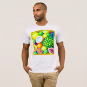 T-shirt Ananas et fruits tropicaux. Commandez dès maintena (Devant entier)