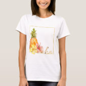 T-shirt Ananas floral de ketmie tropicale (Devant)