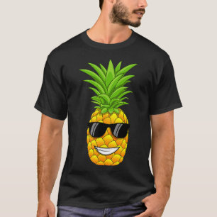 T-shirt Ananas hawaïen avec lunettes de soleil Cool