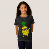 T-Shirt Ananas Jaune Dabbing - Dab Funny Dancing Fruit (Devant entier)