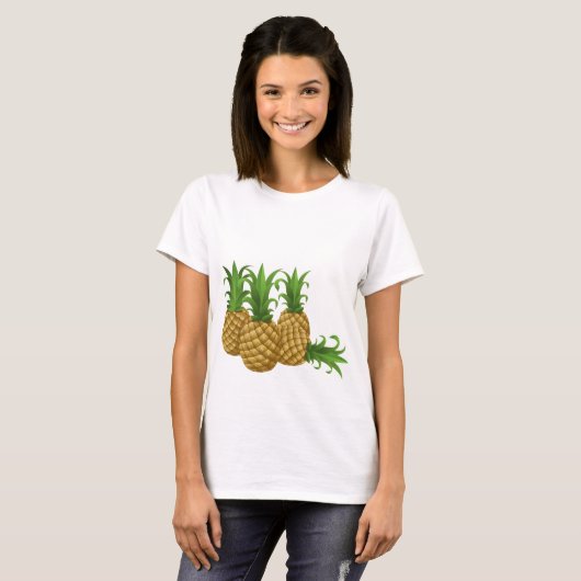 T-shirt Ananas long feutre (Devant entier)