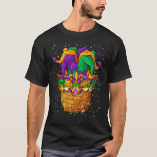 T-shirt Ananas Mardi Gras Carnaval Masque Jester Mask Funn