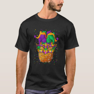 T-shirt Ananas Mardi Gras Carnival Masque Jester Mask Funn