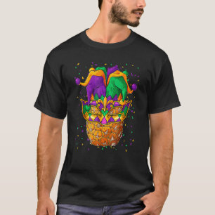 T-shirt Ananas Mardi Gras Carnival Masque Jester Mask Funn