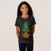 T-Shirt Ananas Noël Arbre Lumières Lunettes de soleil Funn (Devant entier)