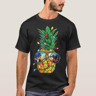 T-shirt Ananas Noël Lumières des arbres Noël Noël Noël Fun
