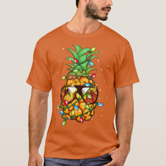 T-shirt Ananas Noël porter lunettes de soleil Lights pour 