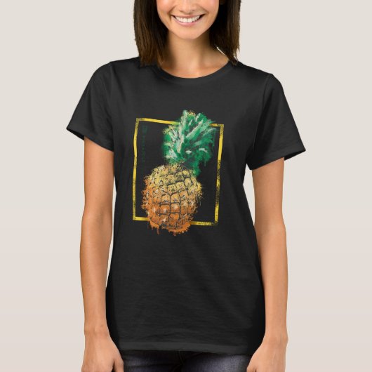 T-shirt Ananas noir (Devant)