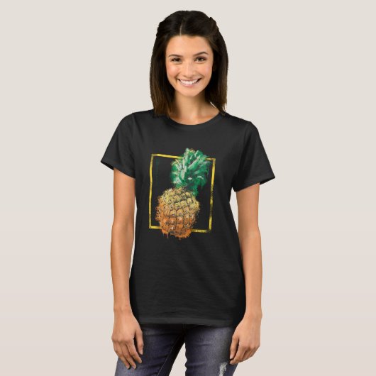 T-shirt Ananas noir (Devant entier)