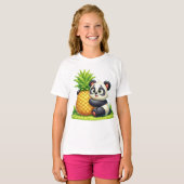 T-shirt Ananas Panda love (Devant entier)