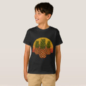 T-shirt Ananas rétro Sunset (Devant entier)