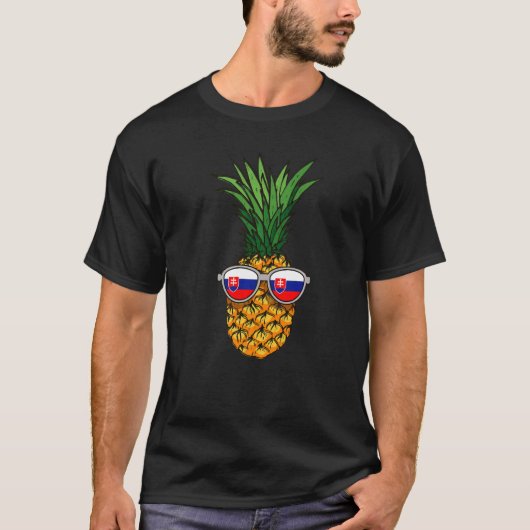 T-shirt Ananas slovaque Slovaquie Drapeau Lunettes de sole (Devant)