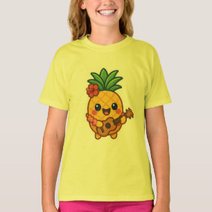 T-shirt Ananas souriant Kawaii - Tropical