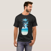 T-shirt Ananas Sur Une Plage Cool Fruit tropical Poche (Devant entier)