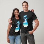 T-shirt Ananas Sur Une Plage Cool Fruit tropical Poche (Unisexe)