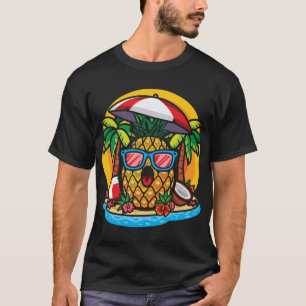 T-shirt Ananas Tropical Hawaiian Pineappy Lover Sungla
