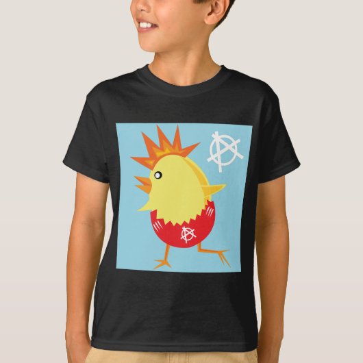 T-shirt anarchie punk rock easter chick (Devant)