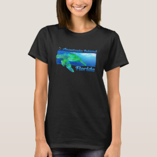 T-shirt Anastasia Island Floride Natation Tortue