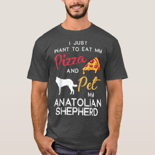 T-shirt Anatolien Berger Chien Pizza Lover Propriétaire Xm