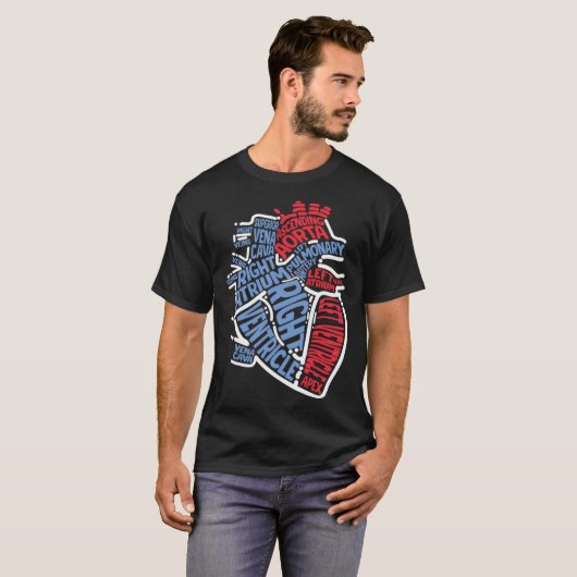 T-shirt Anatomical Heart Medical Parts Cardiologist Surgeo (Devant entier)