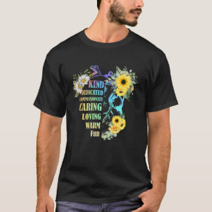 T-shirt Anatomical Heart With Daisy And Sun Flowers