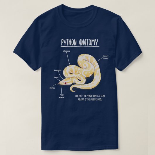 T-shirt Anatomie Albino Python  (Design devant)