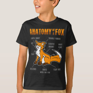 T-shirt Anatomie amusante d'un Fox Furry Fursona femmes ho
