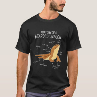 T-shirt Anatomie amusante d'un reptile à poils de dragon