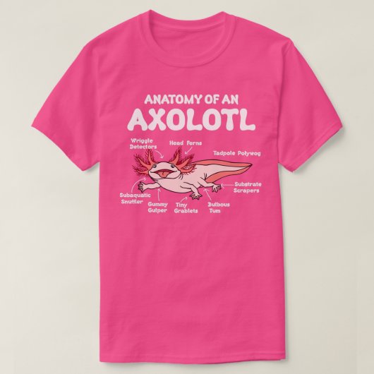 T-shirt Anatomie Axolotale D'Un Axolotl Biologie Sci (Design devant)
