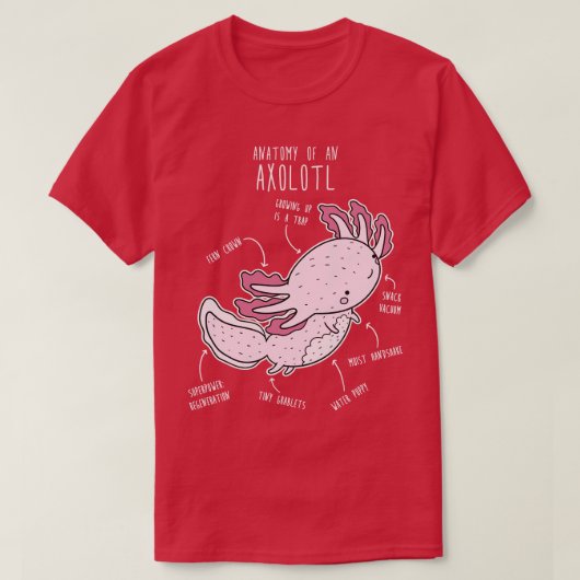 T-shirt Anatomie Axolotl (Design devant)
