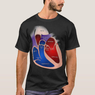 T-shirt Anatomie cardiaque des femmes VNeck