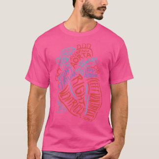 T-shirt Anatomie Coeur Pour Médecins Infirmières Et Pro Mé