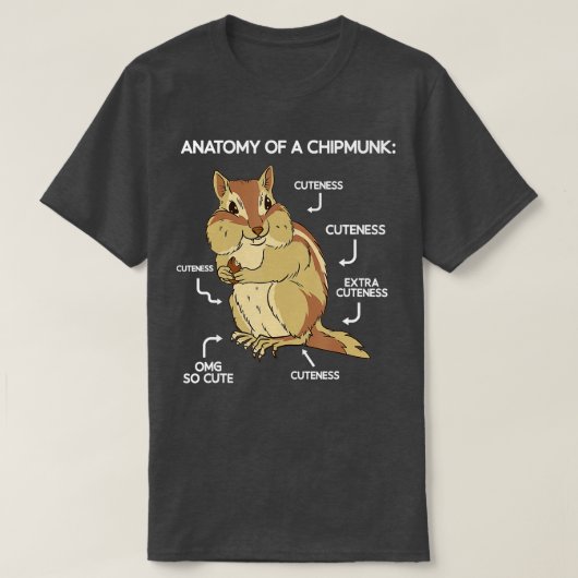T-shirt Anatomie Cute Chipmunk (Design devant)