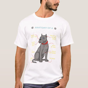 T-shirt Anatomie De Canne Corso Italien Mastiff Chien Prop