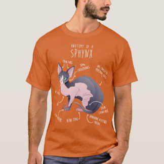T-shirt Anatomie de chat Sphynx 2