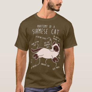 T-shirt Anatomie de chats siamois