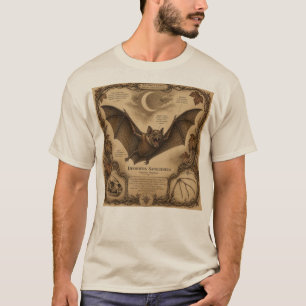 T-shirt Anatomie de Chauve-Souris Vampire Vintage