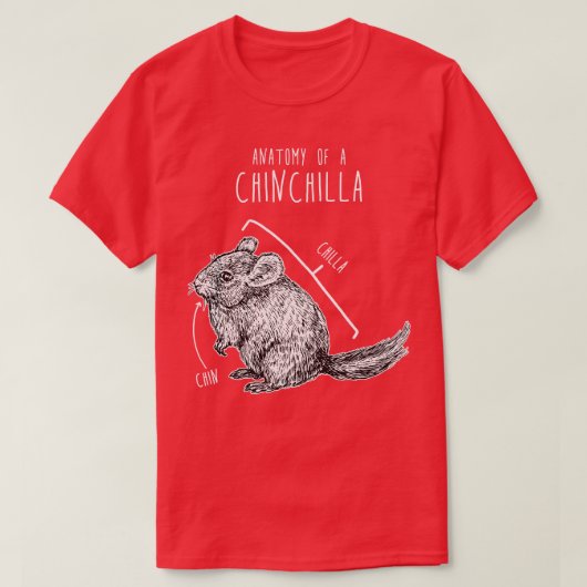 T-shirt Anatomie de Chinchilla (Design devant)