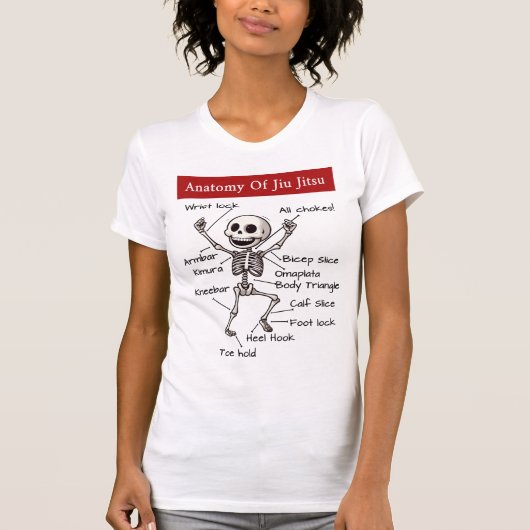 T-shirt Anatomie De Jiu Jitsu Funny BJJ Skeleton (Devant)