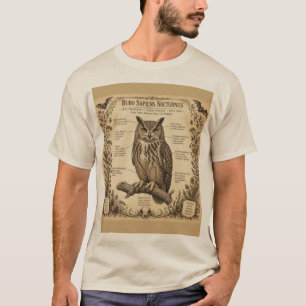 T-shirt Anatomie de la chouette Étude nocturne