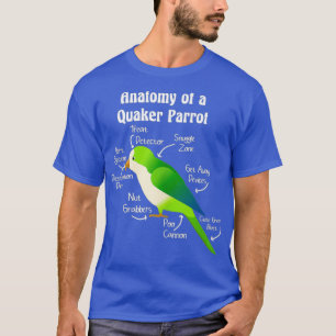 T-shirt Anatomie de la perruque de Quaker Parrot Monk Para