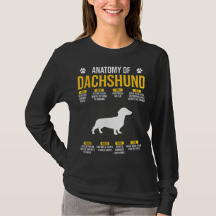 T-shirt Anatomie De L'Amoureux des chiens Dachshund