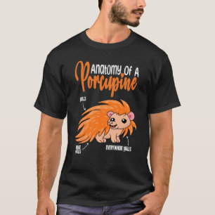 T-shirt anatomie de Porcupine mignonne pour Porcupine