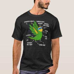 T-shirt Anatomie des perroquets I Amazon ailé orange