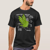 T-shirt Anatomie des perroquets I Dusky dirigé Conure (Devant)