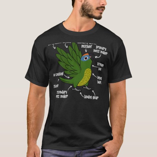 T-shirt Anatomie des perroquets I Pêcher fronté (Devant)