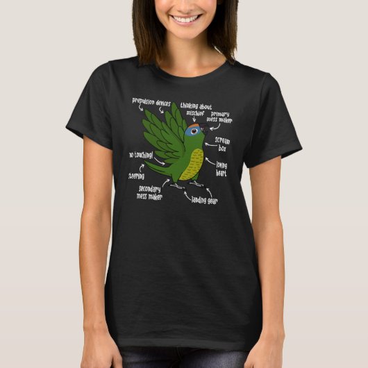 T-shirt Anatomie des perroquets I Pêcher fronté (Devant)