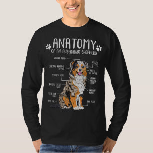 T-shirt Anatomie drôle Australien Berger Amoureux des chie