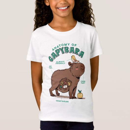 T-Shirt Anatomie drôle de capybara (Devant)