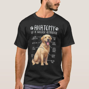 T-shirt Anatomie drôle de Retriever doré pour amateur de c